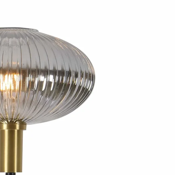 LÁMPARA DE PIE TULIPA FUMÉ SPECCHIATO 160 CM E27 SHELBY LÁMPARA DE PIE TULIPA FUMÉ SPECCHIATO 160 CM E27 SHELBY