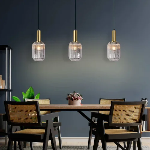 Sospensione a 1 luce Abat-jour Fumé Specchiato E27 Shelby| Lúzete