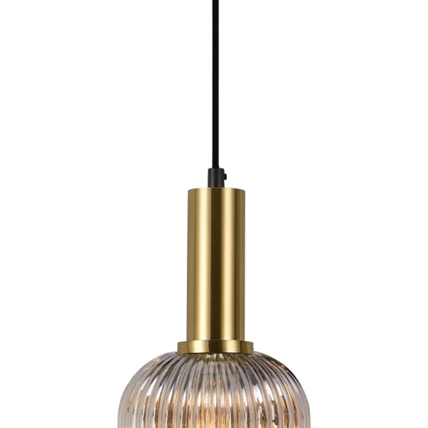 Sospensione a 1 luce Abat-jour Fumé Specchiato E27 Shelby| Lúzete