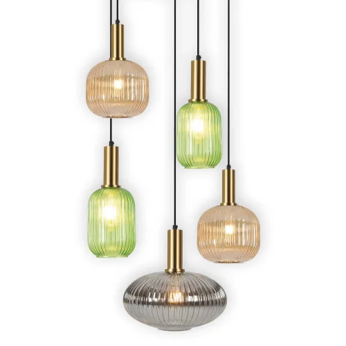 Lampada da soffitto a 5 luci combinate Tulipano ∅ 70 Shelby | Lúzete