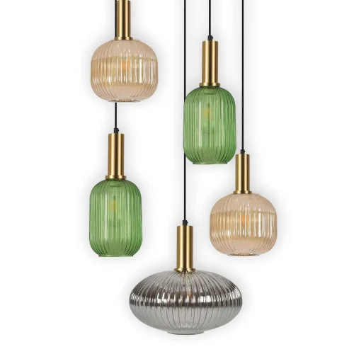 Lampada da soffitto a 5 luci combinate Tulipano ∅ 70 Shelby | Lúzete