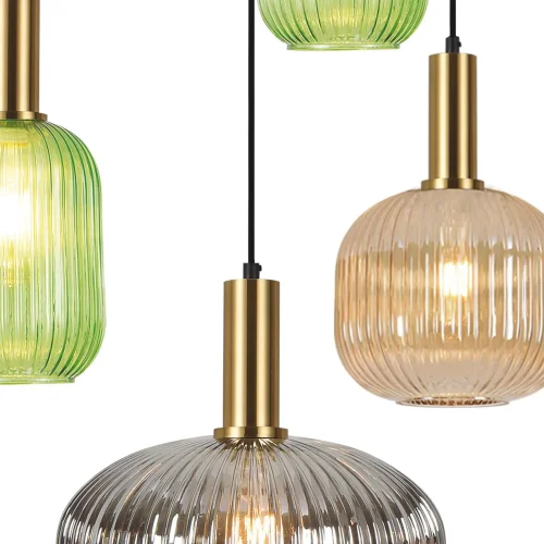 Lampada da soffitto a 5 luci combinate Tulipano ∅ 70 Shelby | Lúzete