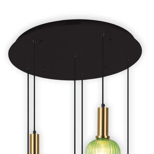 LÁMPARA DE TECHO 6 LUCES TULIPAS COMBINADAS Ø70 E27 SHELBY