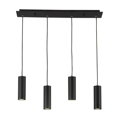 Lampada da soffitto nera a 4 luci GU10 Adara | Lúzete