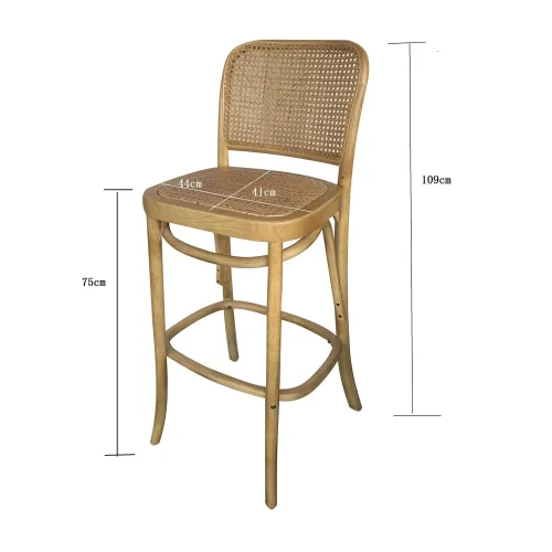 Sgabello Hannah Legno Naturale | Tienda muebles Lúzete