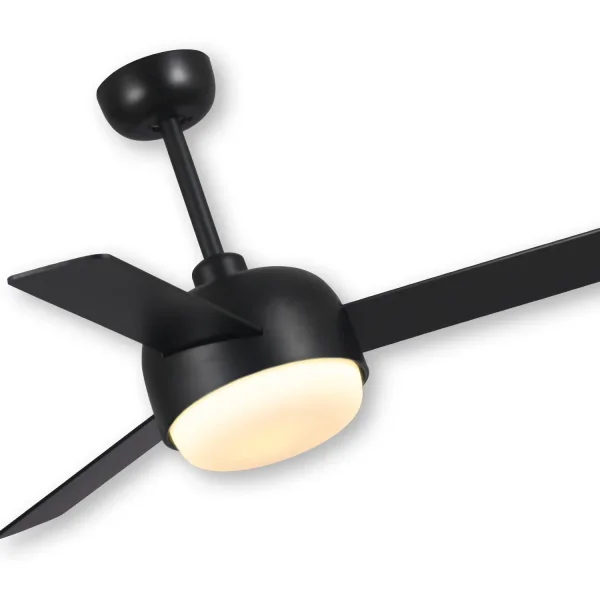 VENTILATORE A SOFFITTO LED 24 W DIMMERABILE NERO RIVERDALE