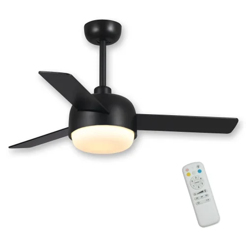 VENTILATORE A SOFFITTO LED 24 W DIMMERABILE NERO RIVERDALE VENTILATORE A SOFFITTO LED 24 W DIMMERABILE NERO RIVERDALE