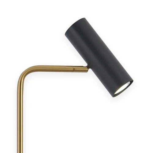 LAMPADA DA TERRA IN ACCIAIO DORATO/NERO ADARA