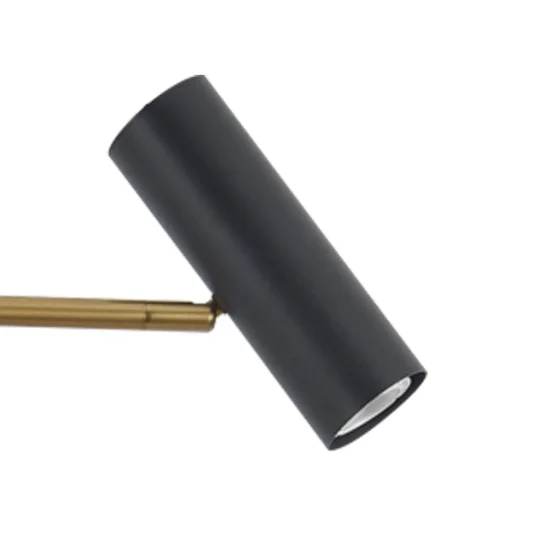 LAMPADA DA TERRA IN ACCIAIO DORATO/NERO ADARA 2