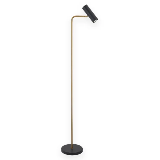 LAMPADA DA TERRA IN ACCIAIO DORATO/NERO ADARA