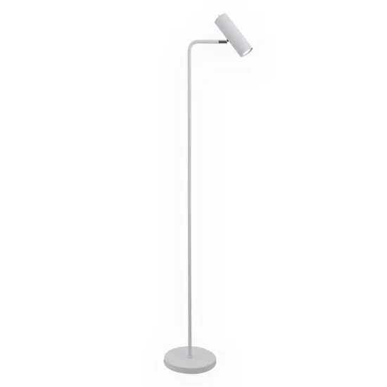 LAMPADA DA TERRA ADARA ACCIAIO VERNICIATO BIANCO
