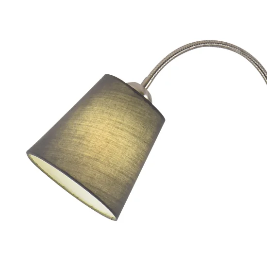 LAMPADA DA TERRA NICHEL SATINATO PAYTON PARALUME GRIGIO 2