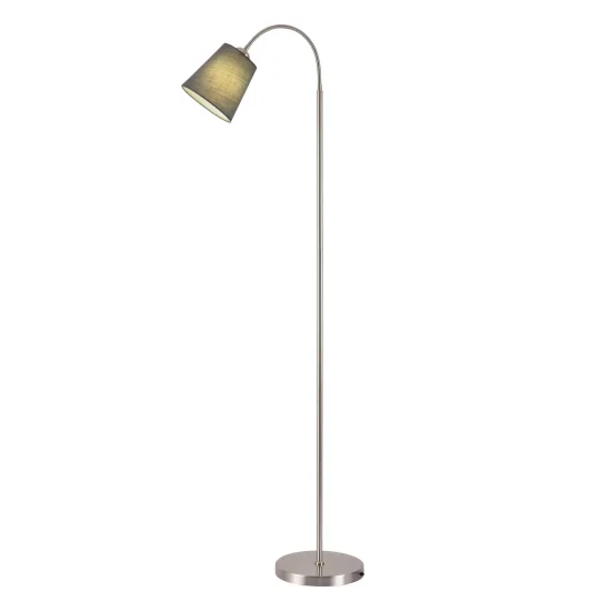 LAMPADA DA TERRA NICHEL SATINATO PAYTON PARALUME GRIGIO