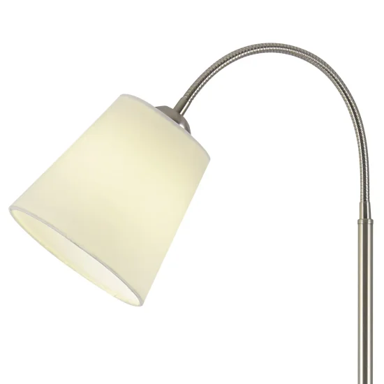 LAMPADA DA TERRA NICHEL SATINATO BIANCO PARALUME PAYTON 2