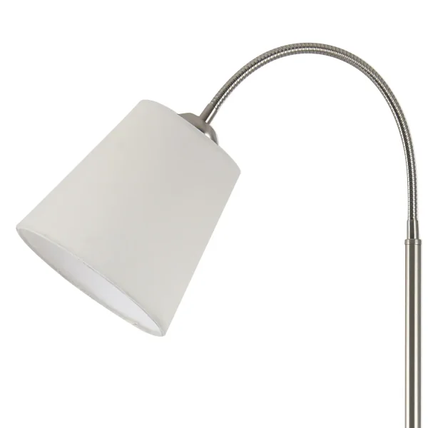 LAMPADA DA TERRA NICHEL SATINATO BIANCO PARALUME PAYTON LAMPADA DA TERRA NICHEL SATINATO BIANCO PARALUME PAYTON