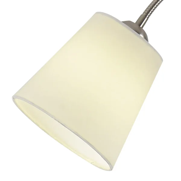 LAMPADA DA TERRA NICHEL SATINATO BIANCO PARALUME PAYTON