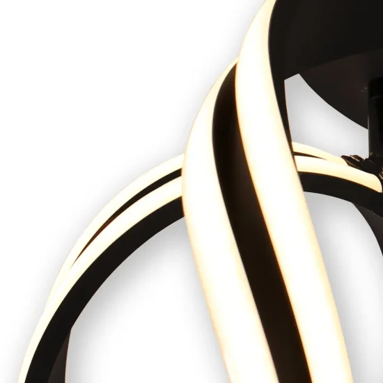 PLAFONIERA LED 77 W 4000K ∅45 CM NERO LUMINOZA 2