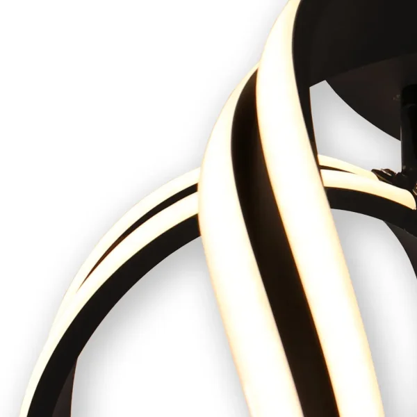 PLAFONIERA LED 77 W 4000K ∅45 CM NERO LUMINOZA