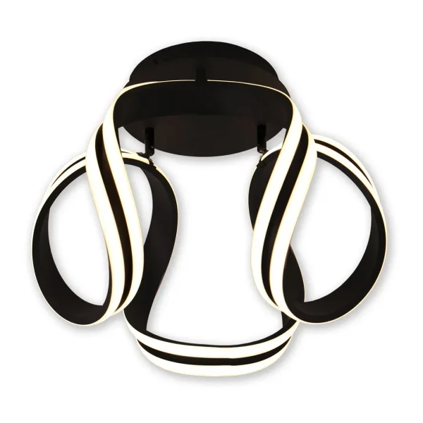 PLAFONIERA LED 77 W 4000K ∅45 CM NERO LUMINOZA