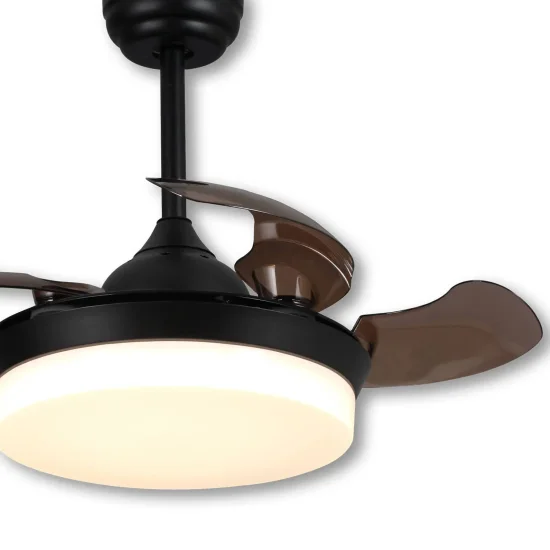 VENTILATORE DA SOFFITTO LED 36 W DIMMERABILE NERO SOLVIG 2