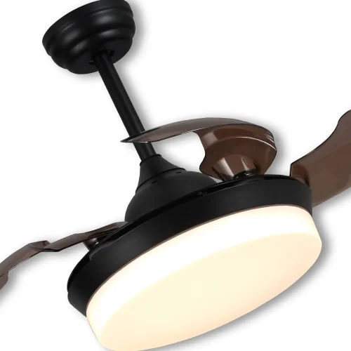 VENTILATORE DA SOFFITTO LED 36 W DIMMERABILE NERO SOLVIG