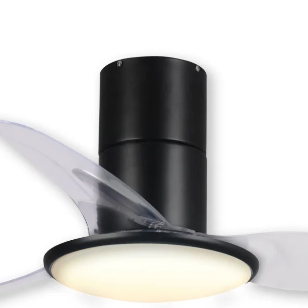 VENTILATORE DA SOFFITTO LED 24 W NERO ORIENTABILE ISOLDE