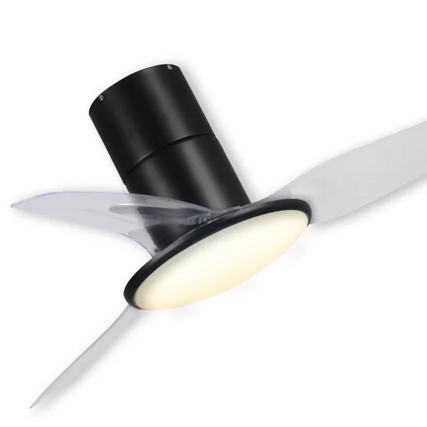 VENTILATORE DA SOFFITTO LED 24 W NERO ORIENTABILE ISOLDE