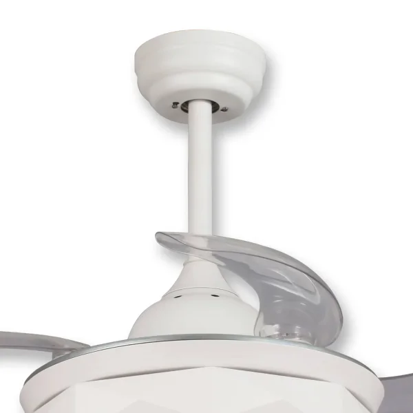 VENTILATORE DA SOFFITTO LED 29 W DIMMERABILE BIANCO PIEGHEVOLE PARMA