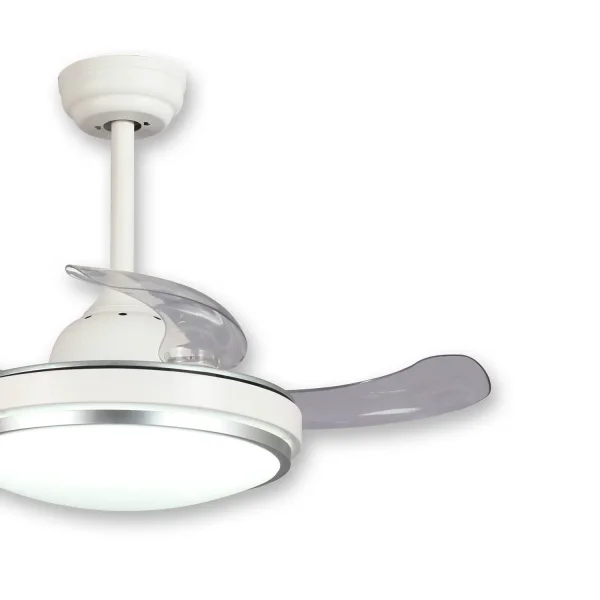 VENTILATORE DA SOFFITTO LED 29 W DIMMERABILE BIANCO PIEGHEVOLE SILVERSTONE VENTILATORE DA SOFFITTO LED 29 W DIMMERABILE BIANCO PIEGHEVOLE SILVERSTONE