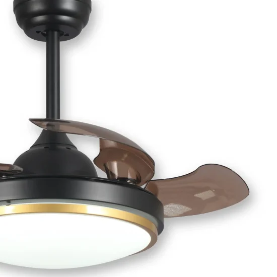 VENTILATORE DA SOFFITTO LED 29 W DIMMERABILE NERO PIEGHEVOLE SILVERSTONE 2