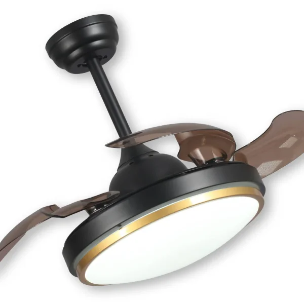 VENTILATORE DA SOFFITTO LED 29 W DIMMERABILE NERO PIEGHEVOLE SILVERSTONE VENTILATORE DA SOFFITTO LED 29 W DIMMERABILE NERO PIEGHEVOLE SILVERSTONE