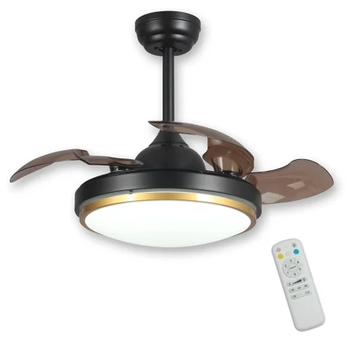 VENTILATORE DA SOFFITTO LED 29 W DIMMERABILE NERO PIEGHEVOLE SILVERSTONE