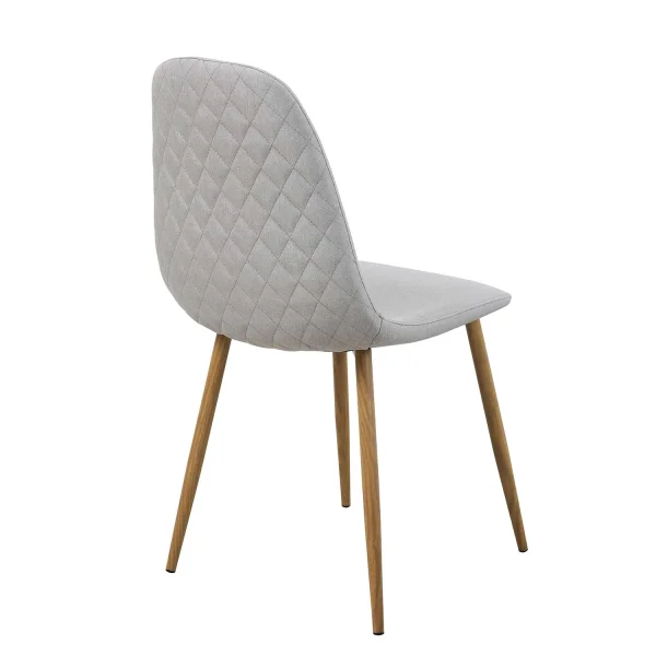 SEDIA DA PRANZO IMBOTTITA GRIGIO CHIARO