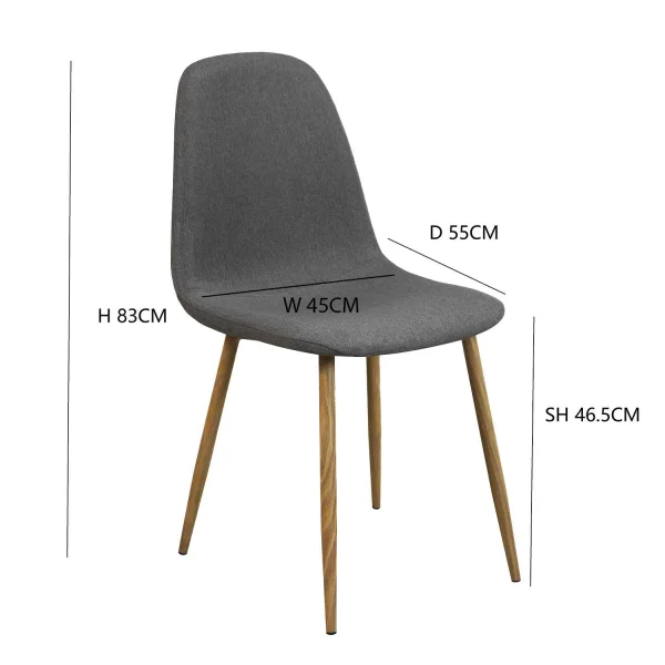 SEDIA DA PRANZO IMBOTTITA GRIGIO CAFFÈ