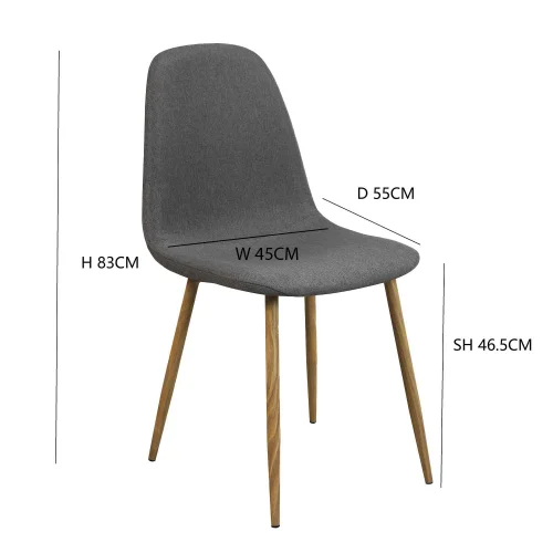 SEDIA DA PRANZO IMBOTTITA GRIGIO CAFFÈ