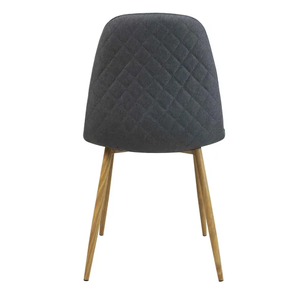 SEDIA DA PRANZO IMBOTTITA GRIGIO SCURO