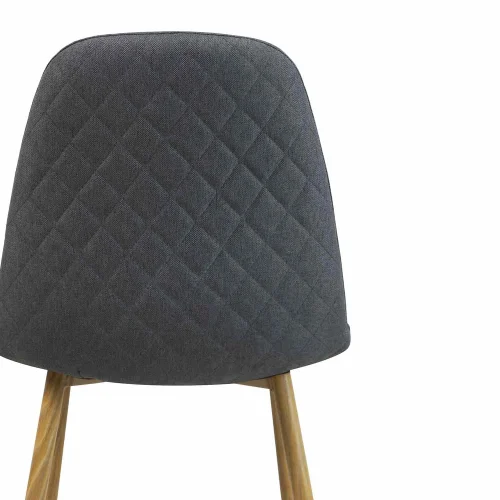 SEDIA DA PRANZO IMBOTTITA GRIGIO SCURO