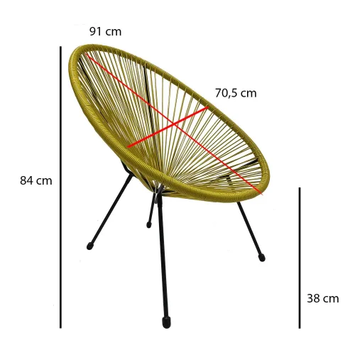 SEDIA MIAMI SPRINGS GIALLO