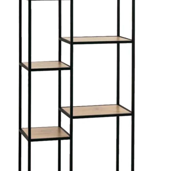 SCAFFALE SELENE ROVERE ALTO/NERO 2