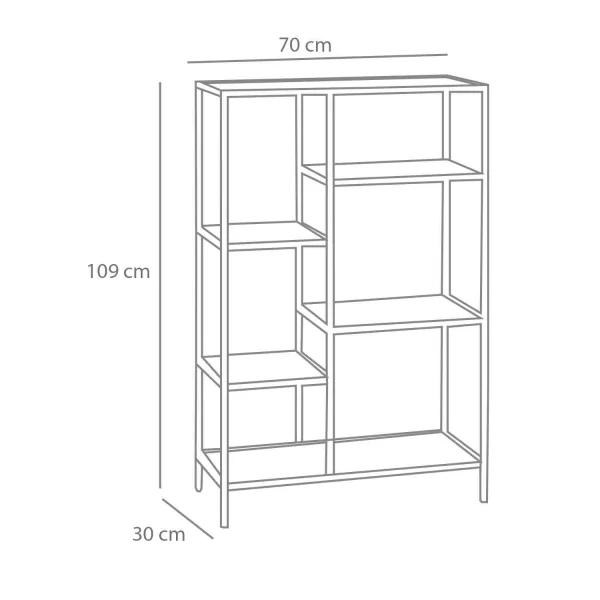 SCAFFALE BASSO SELENE ROVERE/NERO SCAFFALE BASSO SELENE ROVERE/NERO