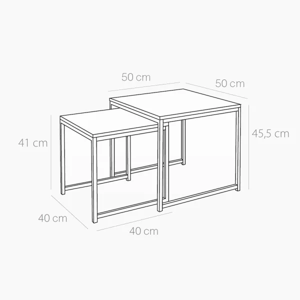 SET TAVOLINO NESTING BIANCO SWINDON SET TAVOLINO NESTING BIANCO SWINDON