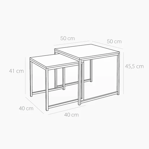 SET TAVOLINO NESTING BIANCO SWINDON SET TAVOLINO NESTING BIANCO SWINDON