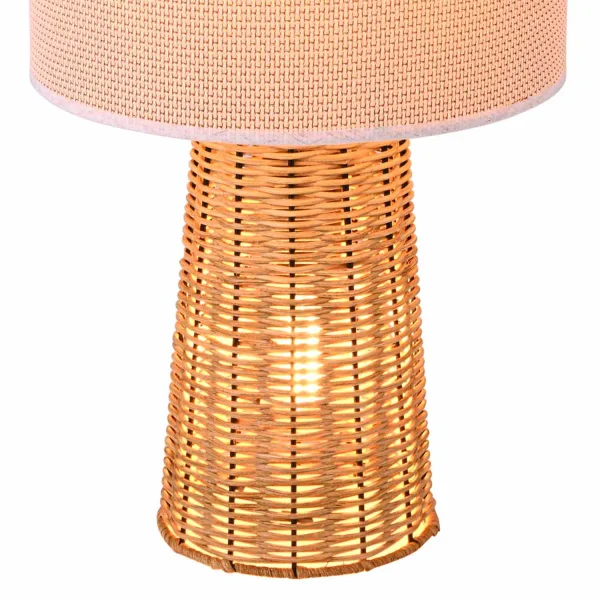 LAMPADA DA TAVOLO IN RATTAN CAROLINA
