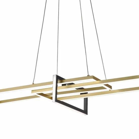 LAMPADA DA SOFFITTO LED ORIENTABILE 40 W NERO/ORO ATTICUS 2