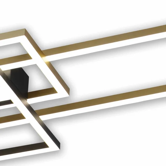 PLAFONIERA LED ORIENTABILE 110 W NERO/ORO ATTICUS 2