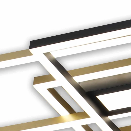 PLAFONIERA LED ORIENTABILE 110 W NERO/ORO ATTICUS