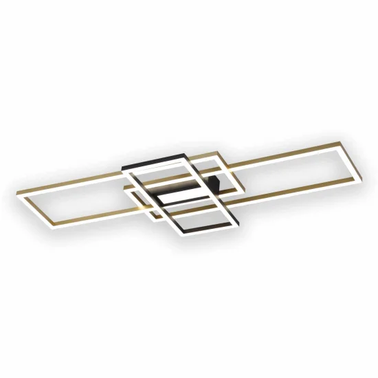 PLAFONIERA LED ORIENTABILE 110 W NERO/ORO ATTICUS