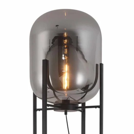 LAMPADA DA PIEDI NERA/FUMÉ CORDELIA 2