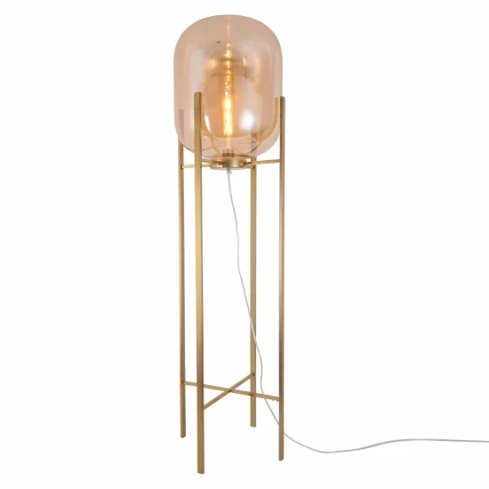 LAMPADA DA TERRA DORATO/AMBER CORDELIA