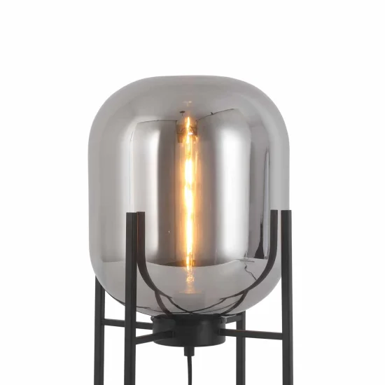 LAMPADA DA TAVOLO CORDELIA NERO/FUMO 2